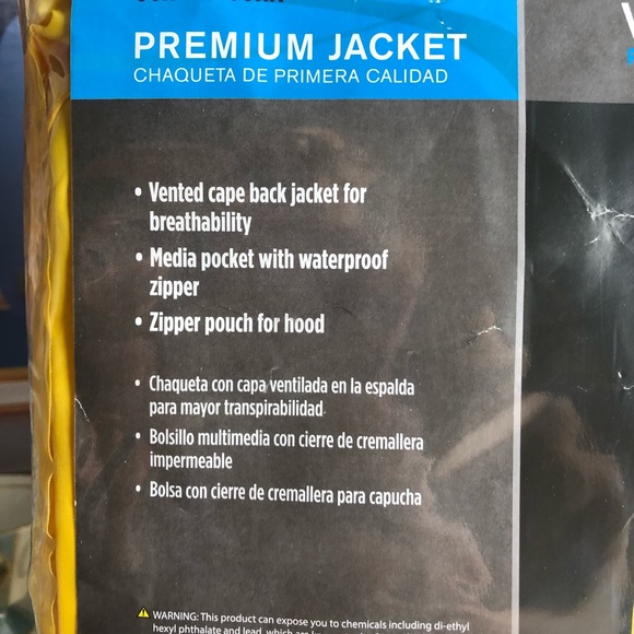 Westchester Hooded Yellow Rain Jacket - Picture 4 of 5